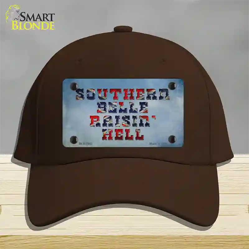 Southern Bell Raisin Hell Novelty License Plate Hat Cotton / Dark Brown