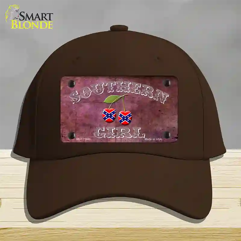 Southern Girl Novelty License Plate Hat Cotton / Dark Brown