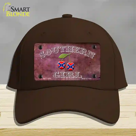 Southern Girl Novelty License Plate Hat Cotton / Dark Brown