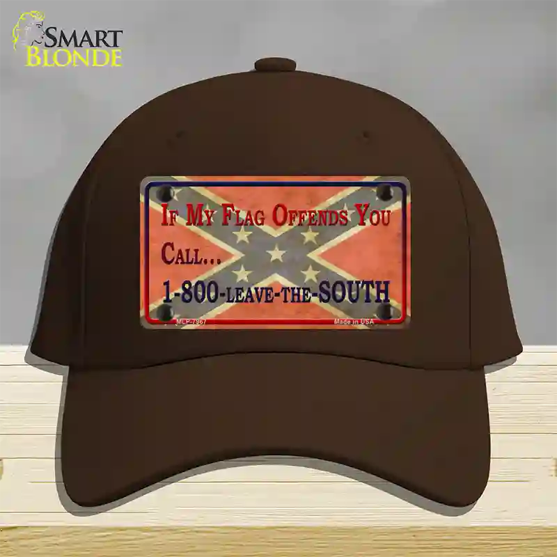 Leave The South Novelty License Plate Hat Cotton / Dark Brown