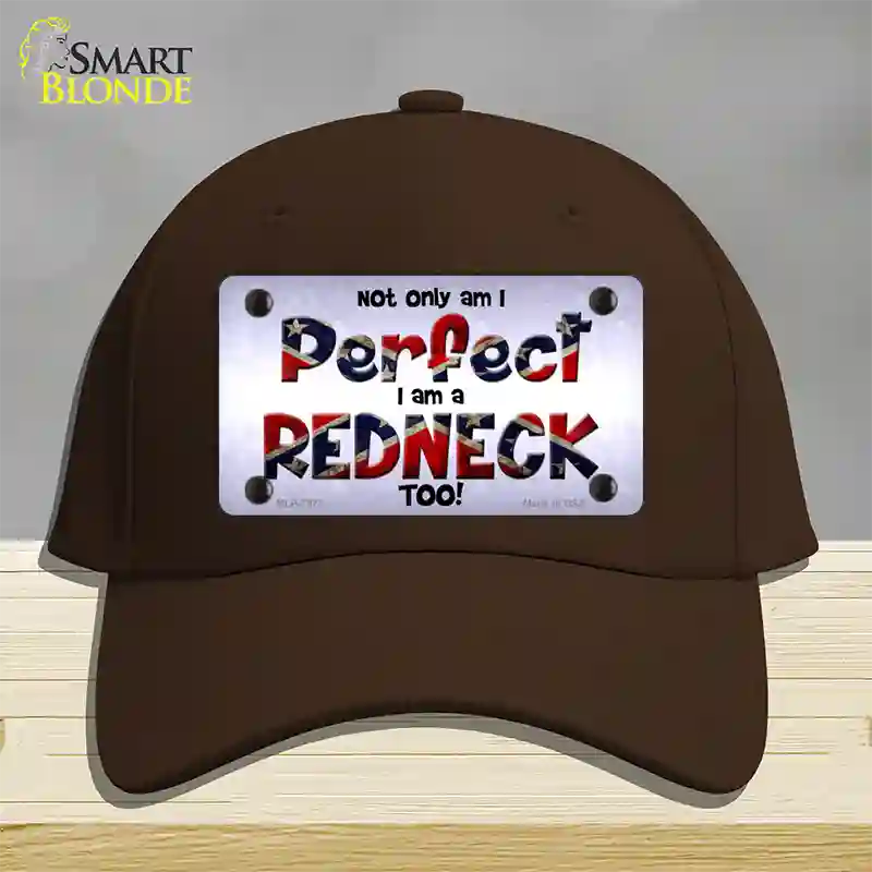 Perfect Redneck Novelty License Plate Hat Cotton / Dark Brown