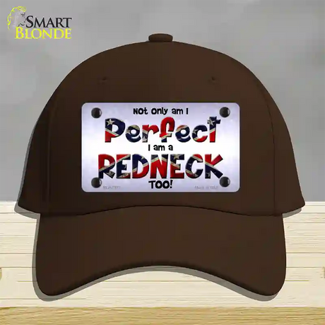 Perfect Redneck Novelty License Plate Hat Cotton / Dark Brown