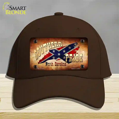 Southern Pride North Carolina Novelty License Plate Hat Cotton / Dark Brown