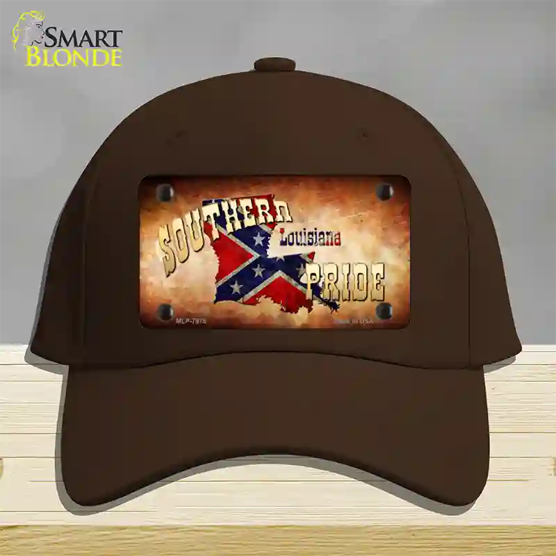 Southern Pride Louisiana Novelty License Plate Hat Cotton / Dark Brown