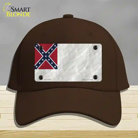 Second Confederate Flag Novelty License Plate Hat Cotton / Dark Brown