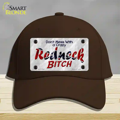 Dont Mess With Crazy Novelty License Plate Hat Cotton / Dark Brown