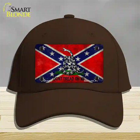 Confederate Dont Tread Novelty License Plate Hat Cotton / Dark Brown