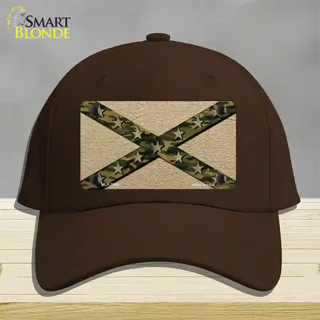 Confederate Stripes Camo Novelty License Plate Hat Cotton / Dark Brown