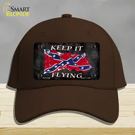 Confederate Keep It Flying Novelty License Plate Hat Cotton / Dark Brown