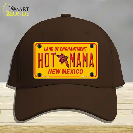 New Mexico Hot Mama Novelty License Plate Hat Cotton / Dark Brown