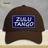 Zulu Tango Novelty License Plate Hat Cotton / Dark Brown