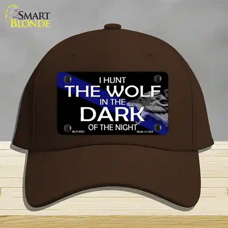 Hunt The Wolf Novelty License Plate Hat Cotton / Dark Brown