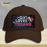 This Girl Loves Her Texans Novelty License Plate Hat Cotton / Dark Brown