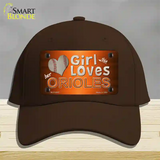 This Girl Loves Her Orioles Novelty License Plate Hat Cotton / Dark Brown