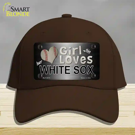 This Girl Loves Her White Sox Novelty License Plate Hat Cotton / Dark Brown