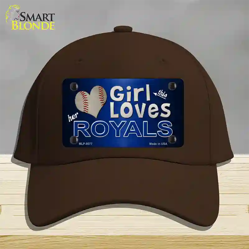 This Girl Loves Her Royals Novelty License Plate Hat Cotton / Dark Brown