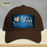 This Girl Loves Her Dodgers Novelty License Plate Hat Cotton / Dark Brown