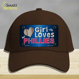 This Girl Loves Her Phillies Novelty License Plate Hat Cotton / Dark Brown