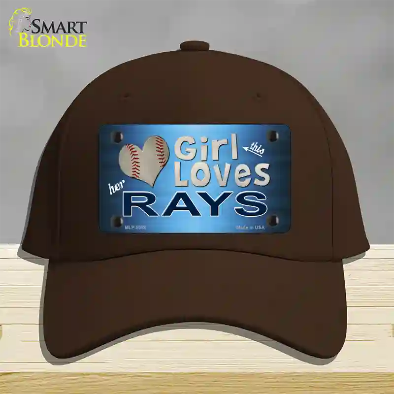 This Girl Loves Her Rays Novelty License Plate Hat Cotton / Dark Brown