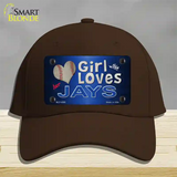 This Girl Loves Her Jays Novelty License Plate Hat Cotton / Dark Brown