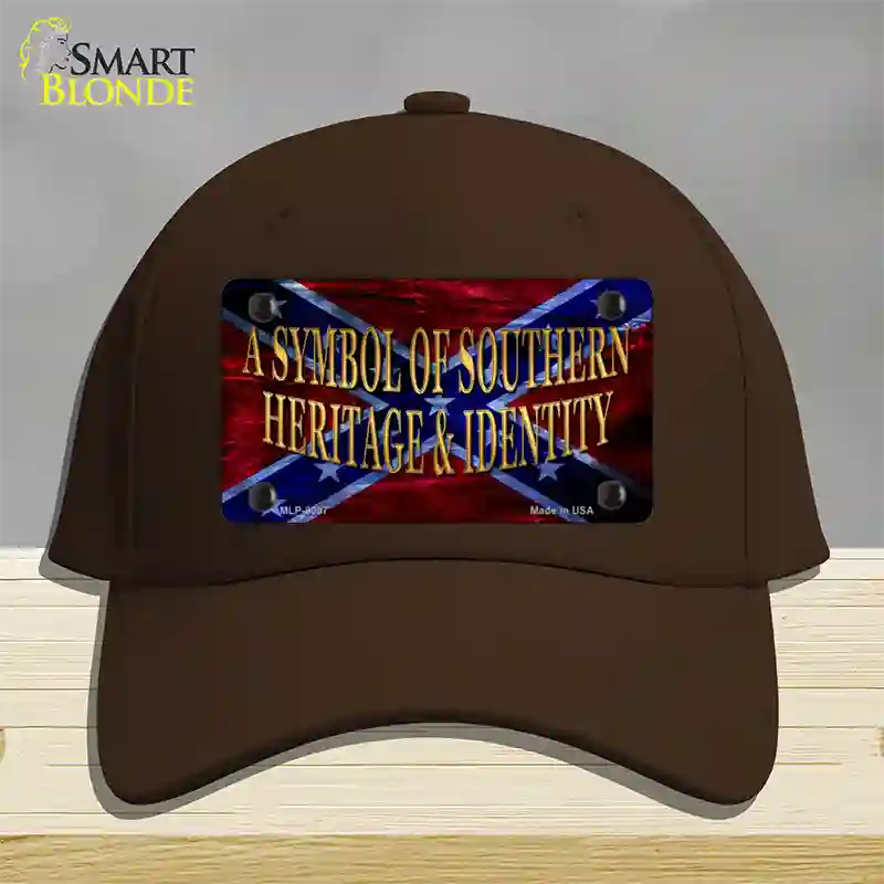 Symbol Of Southern Heritage Novelty License Plate Hat Cotton / Dark Brown