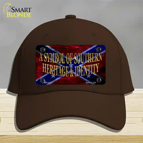 Symbol Of Southern Heritage Novelty License Plate Hat Cotton / Dark Brown