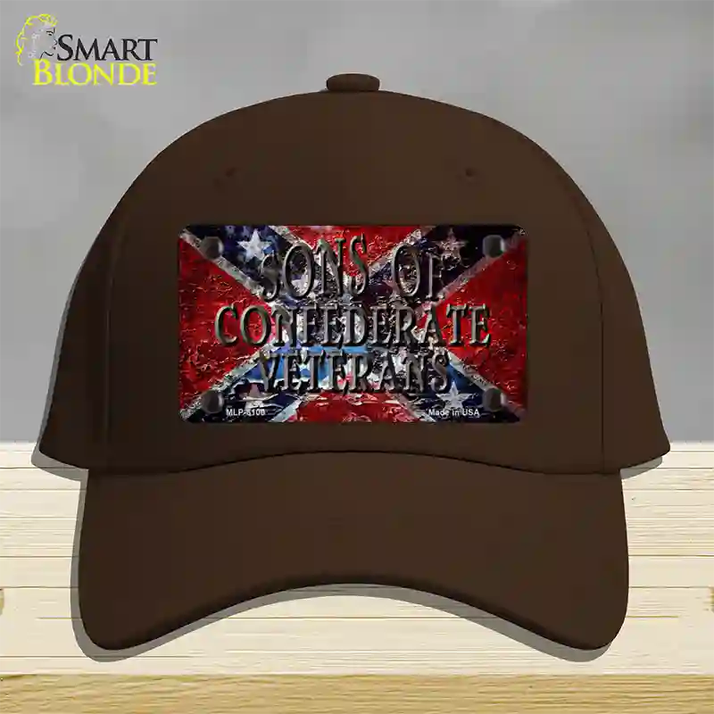 Sons Of Confederate Veterans Novelty License Plate Hat Cotton / Dark Brown