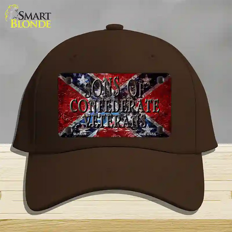 Sons Of Confederate Veterans Novelty License Plate Hat Cotton / Dark Brown