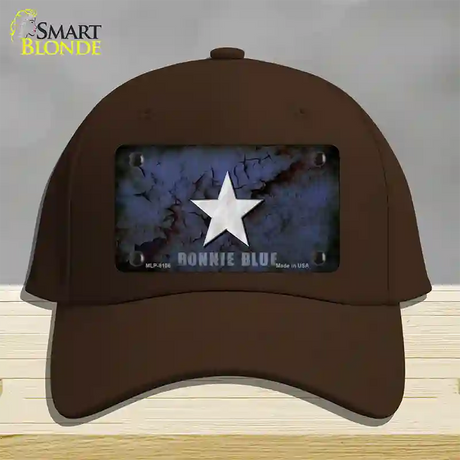 Bonnie Blue Star Novelty License Plate Hat Cotton / Dark Brown