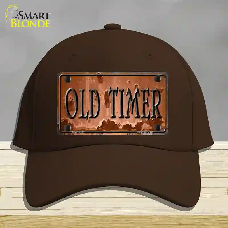 Old Timer Novelty License Plate Hat Cotton / Dark Brown