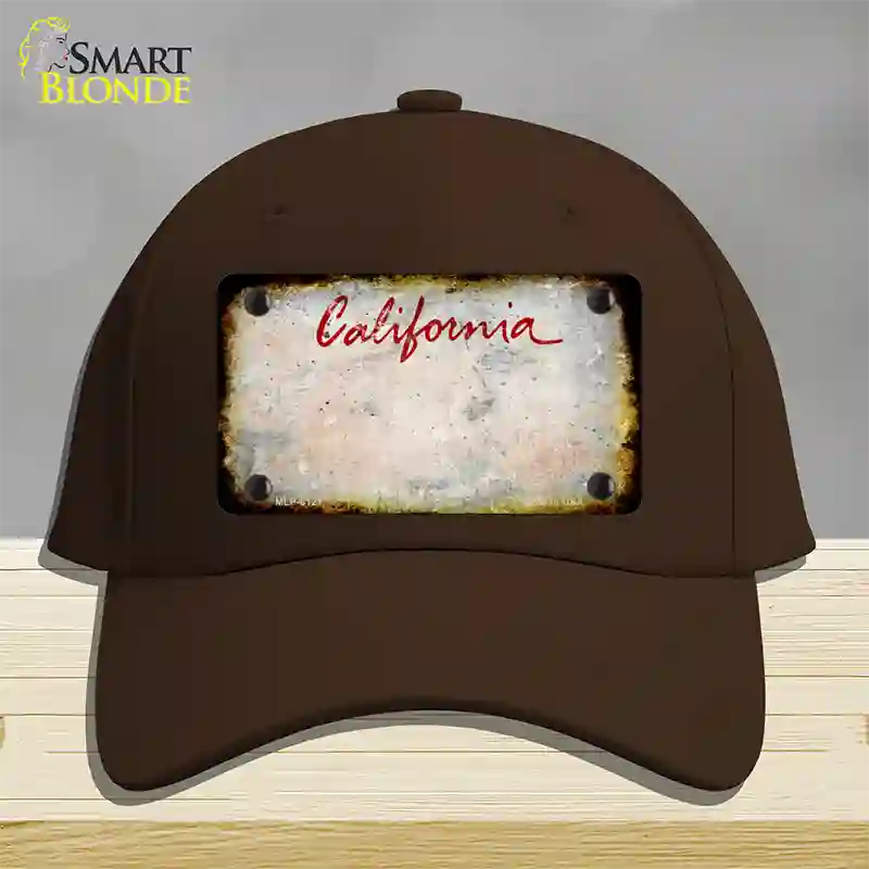 California Rusty Blank Novelty License Plate Hat Cotton / Dark Brown