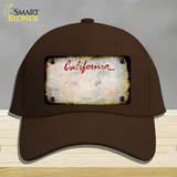 California Rusty Blank Novelty License Plate Hat Cotton / Dark Brown