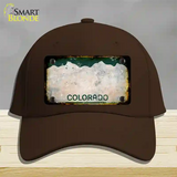 Colorado Rusty Blank Novelty License Plate Hat Cotton / Dark Brown