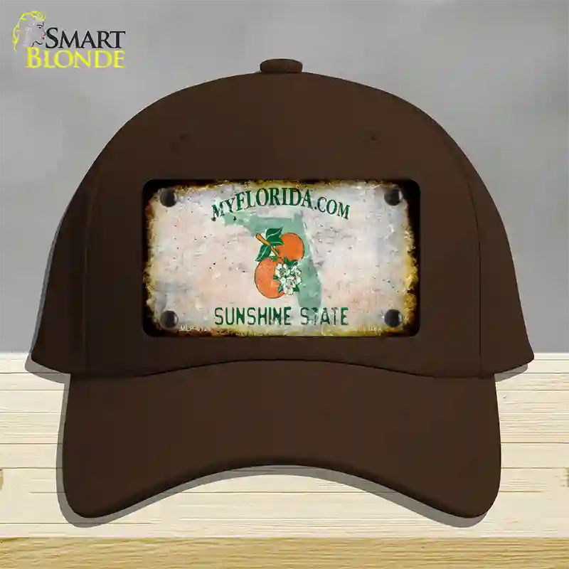 Florida Rusty Blank Novelty License Plate Hat Cotton / Dark Brown