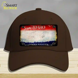 Idaho Rusty Blank Novelty License Plate Hat Cotton / Dark Brown