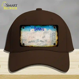 Iowa Rusty Blank Novelty License Plate Hat Cotton / Dark Brown