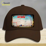 Nebraska Rusty Blank Novelty License Plate Hat Cotton / Dark Brown