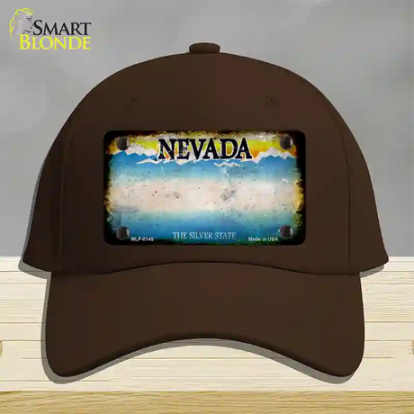 Nevada Rusty Blank Novelty License Plate Hat Cotton / Dark Brown