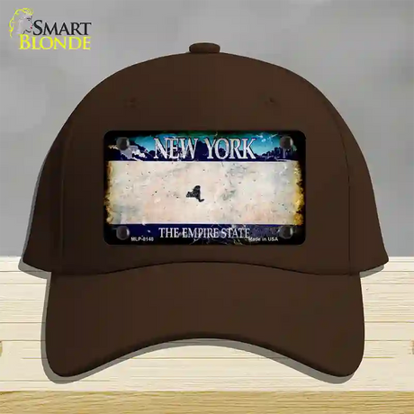 New York Rusty Blank Novelty License Plate Hat Cotton / Dark Brown