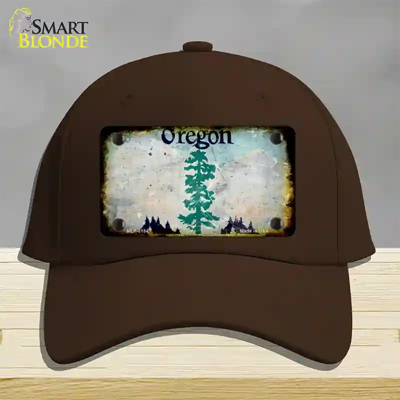 Oregon Rusty Blank Novelty License Plate Hat Cotton / Dark Brown