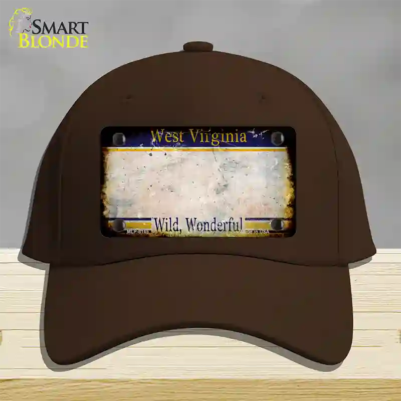 West Virginia Rusty Blank Novelty License Plate Hat Cotton / Dark Brown