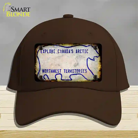 Northwest Territories Rusty Blank Novelty License Plate Hat Cotton / Dark Brown