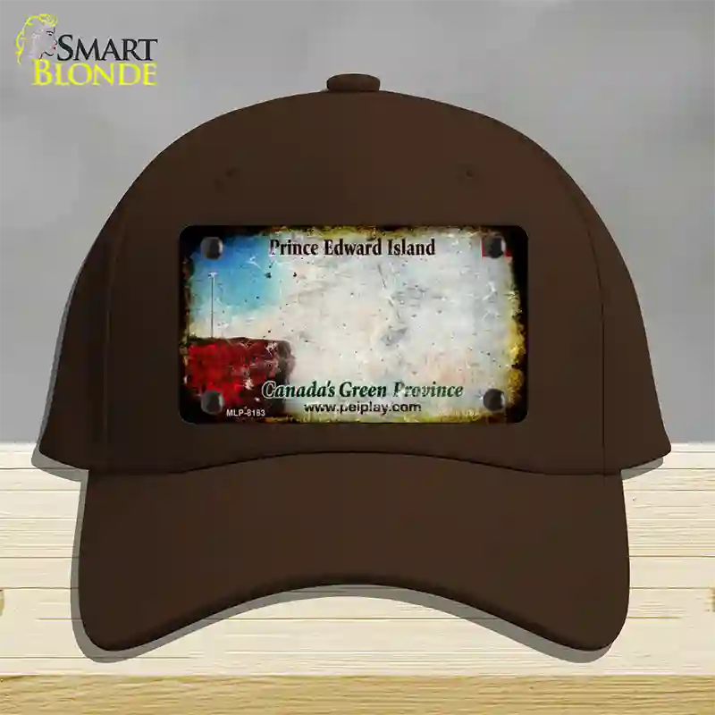 Prince Edward Island Rusty Blank Novelty License Plate Hat Cotton / Dark Brown