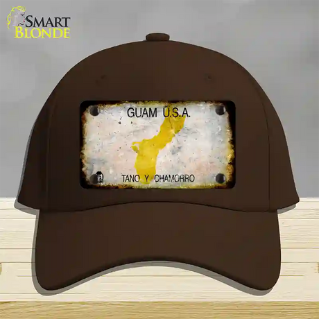 Guam Rusty Blank Novelty License Plate Hat Cotton / Dark Brown