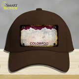 Colorado Red Rusty Blank Novelty License Plate Hat Cotton / Dark Brown