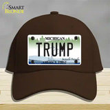 Trump Michigan Novelty License Plate Hat Cotton / Dark Brown