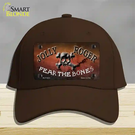 Fear The Bones Novelty License Plate Hat Cotton / Dark Brown