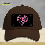 Pink Ribbons Novelty License Plate Hat Cotton / Dark Brown