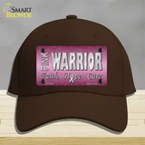 Pink Warrior Novelty License Plate Hat Cotton / Dark Brown