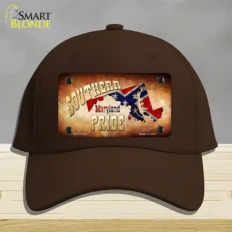 Southern Pride Maryland Novelty License Plate Hat Cotton / Dark Brown